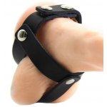 OHMAMA - CZARNA SKÓRZANA KLATKA NA JĄDRA