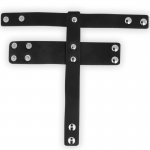 OHMAMA - CZARNA SKÓRZANA KLATKA NA PENISA