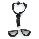 OHMAMA - KNEBEL DO UST Z MANKIETAMI NA NADGARSTKI