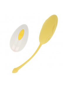 OHMAMA - JAJECZKO WIBRACYJNE Z PILOTEM 10 PRĘDKOŚCI ŻÓŁTE