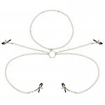 OHMAMA - METALOWE ZACISKI NA SUTKI Z ŁAŃCUSZKIEM NA SZYJĘ