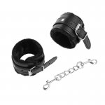 OHMAMA - CZARNE KAJDANKI NA NADGARSTKI Z FUTERKIEM