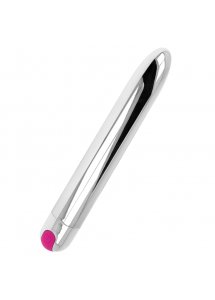 OHMAMA - SMUKŁY WIBRATOR POCISK 10-PRĘDKOŚCI SREBRNY