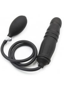 OHMAMA - SILIKONOWE POMPOWANE DILDO ANALNE CZARNE