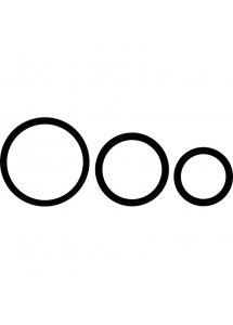 OHMAMA - ZESTAW 3 SILIKONOWYCH PIERŚCIENI RÓŻNE ROZMIARY