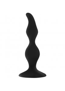 OHMAMA - SILIKONOWA ZAKRZYWIONA WTYCZKA ANALNA 12 CM CZARNA