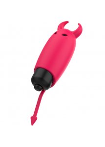 OHMAMA - SILIKONOWY MINI WIBRATOR DIABEŁEK CZERWONY