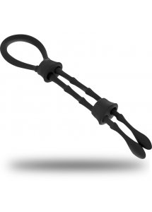 OHMAMA - SILIKONOWY PIERŚCIEŃ NA PENISA I JĄDRA CZARNY