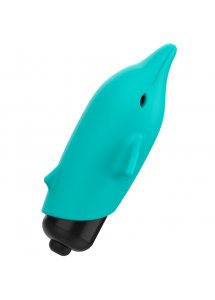 OHMAMA - SILIKONOWY KIESZONKOWY WIBRATOR DELFIN TURKUSOWY