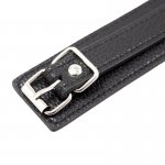 OHMAMA - SKÓRZANA OBROŻA ZE SMYCZĄ NA ŁAŃCUSZKU