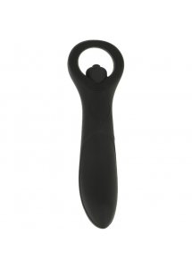 OHMAMA - SILIKONOWY WIBRATOR Z PIERŚCIENIEM 11 CM CZARNY