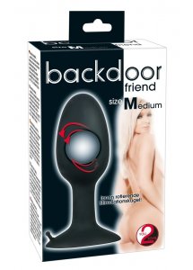 ZAOKRĄGLONY KOREK ANALNY Z KULKĄ STYMULACYJNĄ/MEDIUM SILICONE PLUG