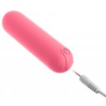 OMG - MINI WIBRATOR WIBROBULLET 10 TRYBÓW WIBRACJI 7,6CM RÓŻOWY