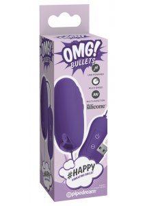 OMG - SILIKONOWE JAJECZKO 20 TRYBÓW WIBRACJI FIOLETOWE