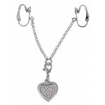 ORION - SREBRNY NASZYJNIK Z SERUDSZKIEM I KLIPSAMI NA POCHWĘ LUB SUTKI