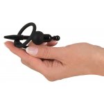 PENISPLUG - WIBRO-PENIS Z PIERŚCIENIEM NA ŻOŁĄDŹ CZARNY