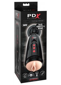 PDX ELITE - MASTURBATOR Z WIBRACJAMI I DŹWIĘKIEM JĘCZENIA