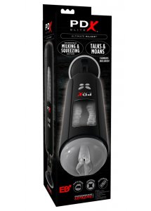 PDX ELITE - MASTURBATOR Z 5 PRĘDKOŚCIAMI I FUNKCJĄ DŹWIĘKU ORAZ UCHWYT ŚCIENNY