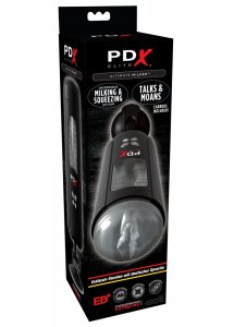 PDX ELITE - MASTURBATOR Z 5 PRĘDKOŚCIAMI I FUNKCJĄ DŹWIĘKU ORAZ UCHWYT ŚCIENNY