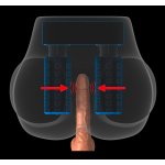 PDX PLUS - MASTURBATOR Z WIBRACJAMI POŚLADKI Z POCHWĄ I ANUSEM + PILOT