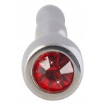 PENISPLUG - KOREK DO STYMULACJI CEWKI MOCZOWEJ Z CZERWONYM KAMIENIEM