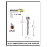 PENISPLUG - KOREK DO STYMULACJI CEWKI MOCZOWEJ Z CZERWONYM KAMIENIEM