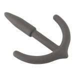 PENISPLUG - WTYCZKA PENISOWA ,,KOTWICA" ELASTYCZNA DO STYMULACJI CEWKI SZARY