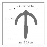 PENISPLUG - WTYCZKA PENISOWA ,,KOTWICA" ELASTYCZNA DO STYMULACJI CEWKI SZARY