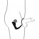 PIERŚCIEŃ EREKCYJNY ZE STYMULATOREM PROSTATY-BLACK VELVETS