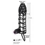 NAKŁADKA NA PENISA Z MINI WIBRATOREM-BLACK VELVETS