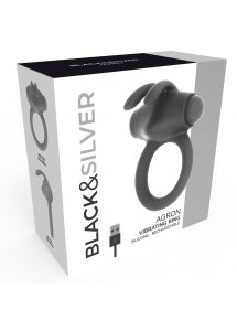 WIBRUJĄCY PIERŚCIEŃ NA PENISA AGRON CZARNY