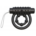 PIERŚCIEŃ NA PENISA Z WIBROBULLETEM I PILOTEM CZARNY