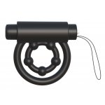 PIERŚCIEŃ NA PENISA Z WIBROBULLETEM I PILOTEM CZARNY