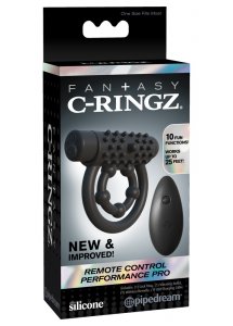 PIERŚCIEŃ NA PENISA Z WIBROBULLETEM I PILOTEM CZARNY