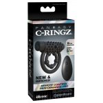 PIERŚCIEŃ NA PENISA Z WIBROBULLETEM I PILOTEM CZARNY