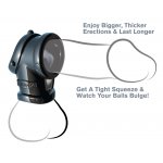 ELASTYCZNY PIERŚCIEŃ NA PENISA I JĄDRA CZARNY 8,3CM