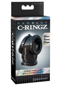 ELASTYCZNY PIERŚCIEŃ NA PENISA I JĄDRA CZARNY 8,3CM