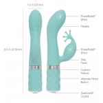 PILLOW TALK - WIBRATOR KINKY DLA STREFY G I ŁECHTACZKI TURKUSOWY