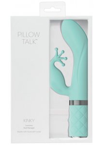PILLOW TALK - WIBRATOR KINKY DLA STREFY G I ŁECHTACZKI TURKUSOWY