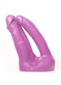 PINK ROOM - REALISTYCZNE PODWÓJNE DILDO ARTHUS 17/15.5 CM FIOLETOWE