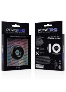 POWERING - ELASTYCZNY PIERŚCIEŃ NA PENISA 3,5 CM CZARNY PR01