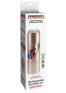 PIPEDREAM - MASTURBATOR Z 9 TRYBAMI ROTACJI I OTWOREM UST + OBRÓT LEWO PRAWO SZARY