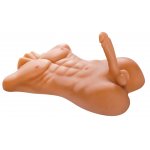 PIPEDREAM - MĘSKI TORS W POZYCJI LEŻĄCEJ Z WIELKIM PENISEM SZEŚCIOPAKIEM I ODBYTEM