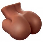 PIPEDREAM - XXL REALISTYCZNE DUŻE POŚLADKI Z DWOMA GORĄCYMI OTWORAMI BRĄZOWE