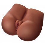 PIPEDREAM - XXL REALISTYCZNE DUŻE POŚLADKI Z DWOMA GORĄCYMI OTWORAMI BRĄZOWE