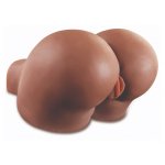 PIPEDREAM - XL REALISTYCZNE DUŻE POŚLADKI Z DWOMA GORĄCYMI OTWORAMI BRĄZOWE