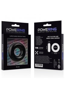 POWERING - ELASTYCZNY PIERŚCIEŃ NA PENISA 4,5 CM CZARNY PR02