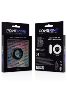 POWERING - ELASTYCZNY PIERŚCIEŃ NA PENISA 3.8 CM CZARNY PR04