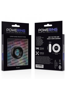 POWERING - ELASTYCZNY PIERŚCIEŃ NA PENISA 4.5 CM CZARNY PR07