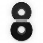 POWERING - PODWÓJNY ELASTYCZNY PIERŚCIEŃ NA PENISA CZARNY PR09